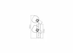 Wandlamp brons 2x40W E14