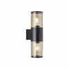 Wandlamp buiten Sergioro zwart 2x20W E27
