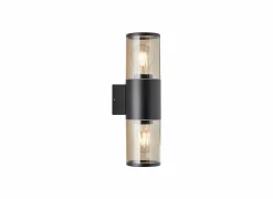 Wandlamp buiten Sergioro zwart 2x20W E27