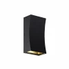 Wandlamp zwart 2x3W CREE LED