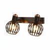 Wandlamp zwart 2x40W E14