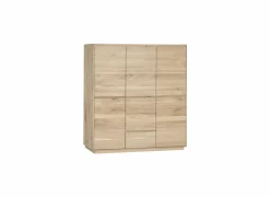 Wandmeubel Caviar 165cm - eik massief & decor - naturel