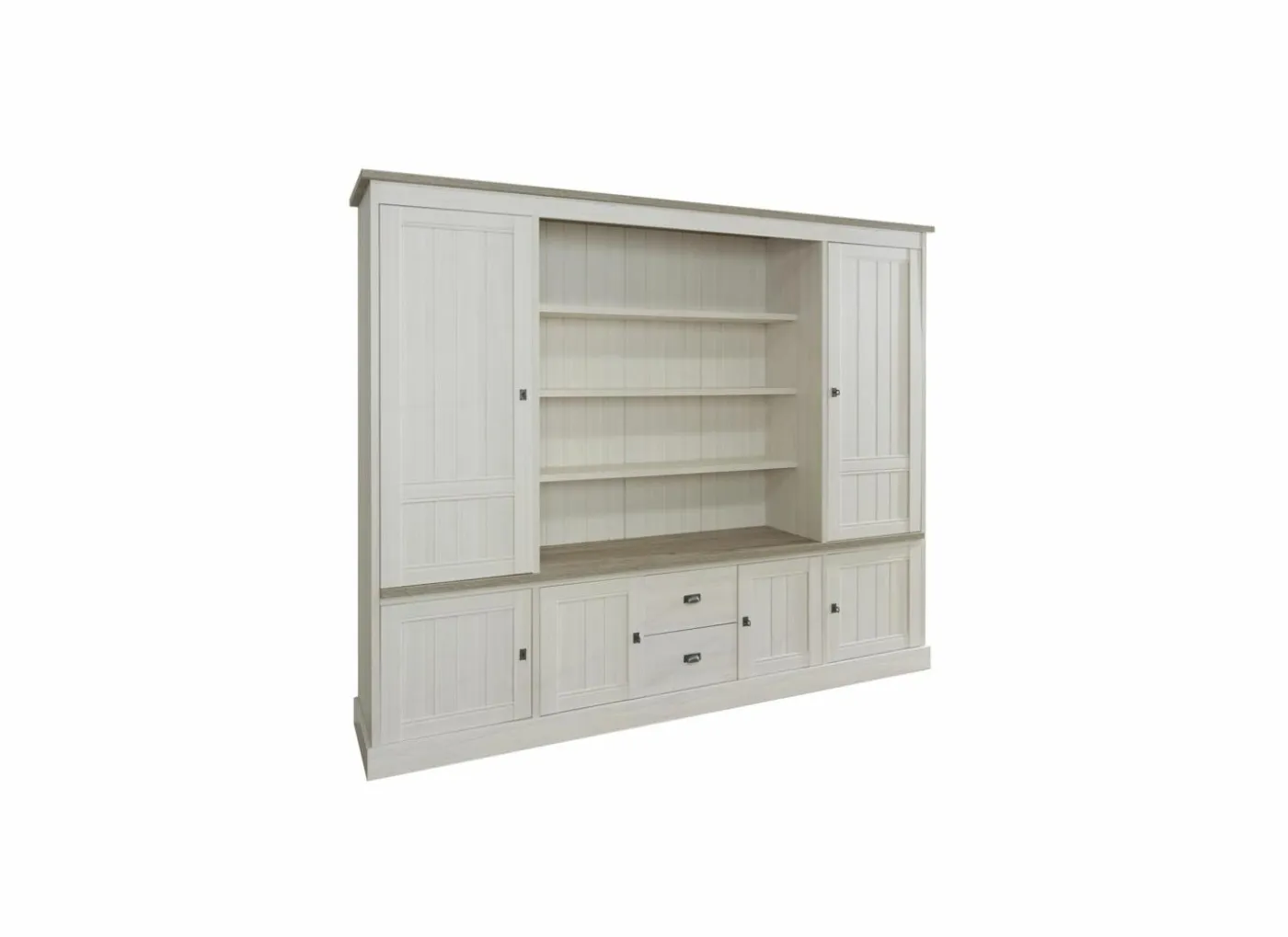 Wandmeubel 259cm - decor - lariks & bruine eik