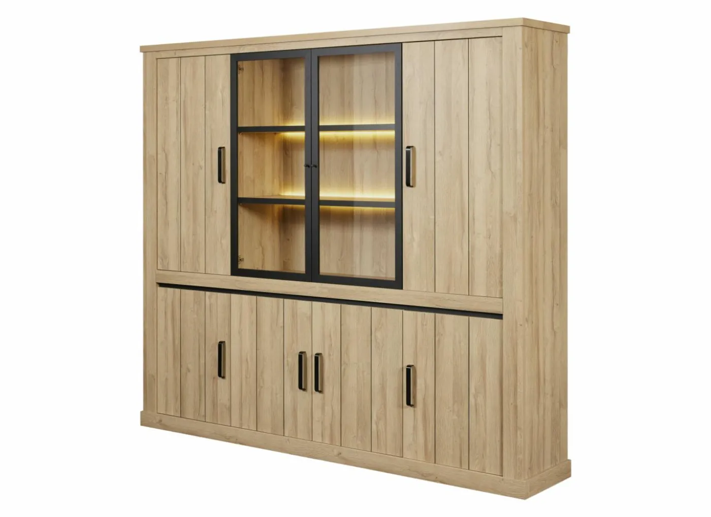 Wandmeubel Tibo 247cm - decor - French oak