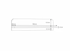 Wandplank Hoa 100x22x26cm - decor - mauvella eik & groen