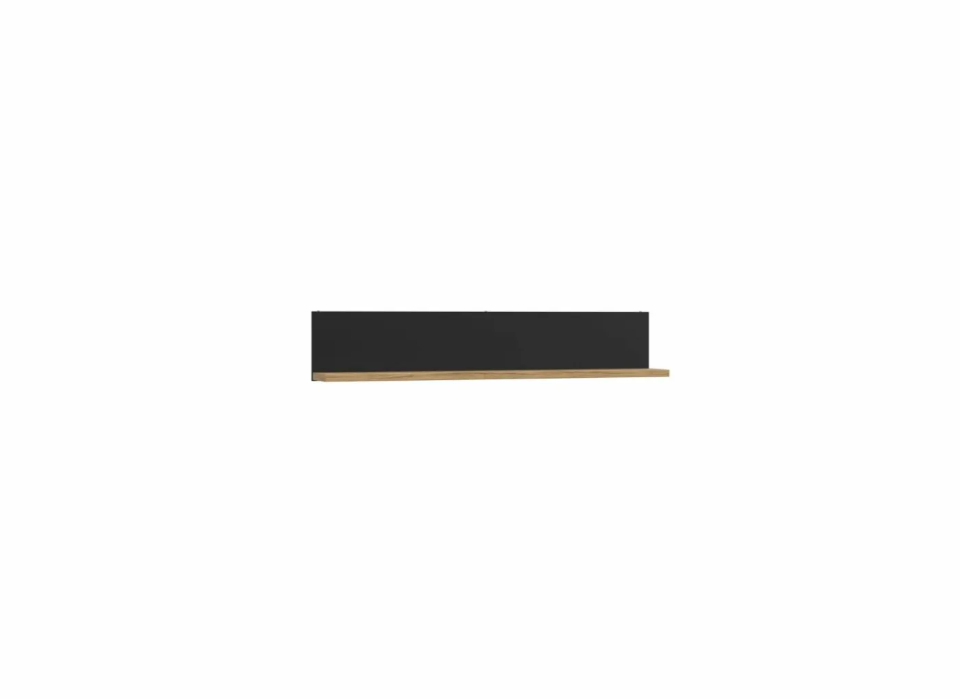 Wandplank Kaszimiro 160x22x30cm - decor - waterford eik & zwart