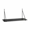 Wandplank Ruspoli 60x22x30cm zwart