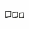 Wandrek Cube 30x12x30cm - decor - zwart - set van 3