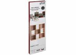 Wandrek Mix N' Modul 9 vakken 100,5x32x100,5cm - decor - naturel