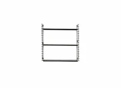 Wandrek Tomado 70x21x68cm - staal - zwart