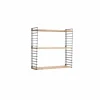 Wandrek Tomado 70x21x68cm - staal - naturel & zwart