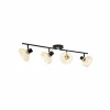 Wandspot Norah zwart naturel 4x40w E14