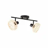 Wandspot Norah zwart naturel 2x40W E27