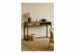 Wandtafel Angkor 140x40cm - mango massief - naturel