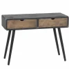 Wandtafel Esperanto 100x42x72cm - den massief & decor - naturel/zwart
