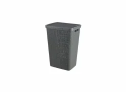 Wasmand Jute 43x34x58,2cm grijs