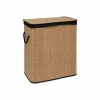 Wasmand 52x32x63cm - bamboe - zwart/bruin
