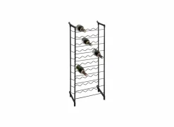 Wijnrek 48x26x109cm - staal - zwart