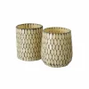 Windlicht Blisto H11cm - glas - beige