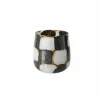 Windlicht Medo H10cm - glas - zwart/wit