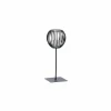 Windlicht Pino H55cm - metaal & glas - zwart