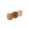 Windlicht Remsa H8,5cm - glas - beige/bruin