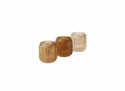 Windlicht Remsa H8,5cm - glas - beige/bruin