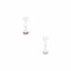 Zandloper Wavy Bliss 15 minuten H19cm - glas - wit/roze