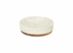 Zeepbakje Come Ø10,8cmx2,8cm - polystone - beige