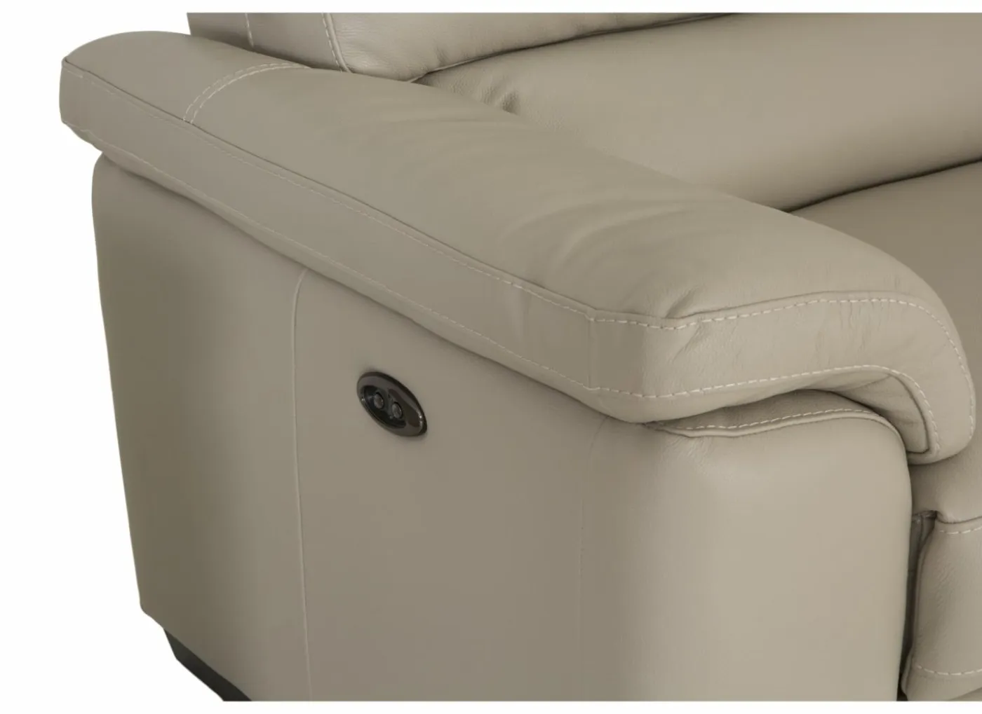 Zetel Aventi 2,5+2-zit - leder - grijs met relax