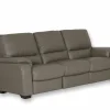 Zetel Barbiero  3-zit - leder - elephant taupe