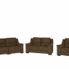 Zetel Berry 3+2+1-zit - stof - cognac
