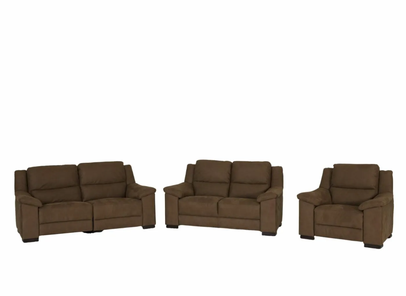 Zetel Berry 3+2+1-zit - stof - cognac