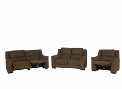 Zetel Berry 3+2+1-zit - stof - cognac met relax