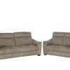 Zetel Centanni 2,5+2-zit - stof - grijs met relax