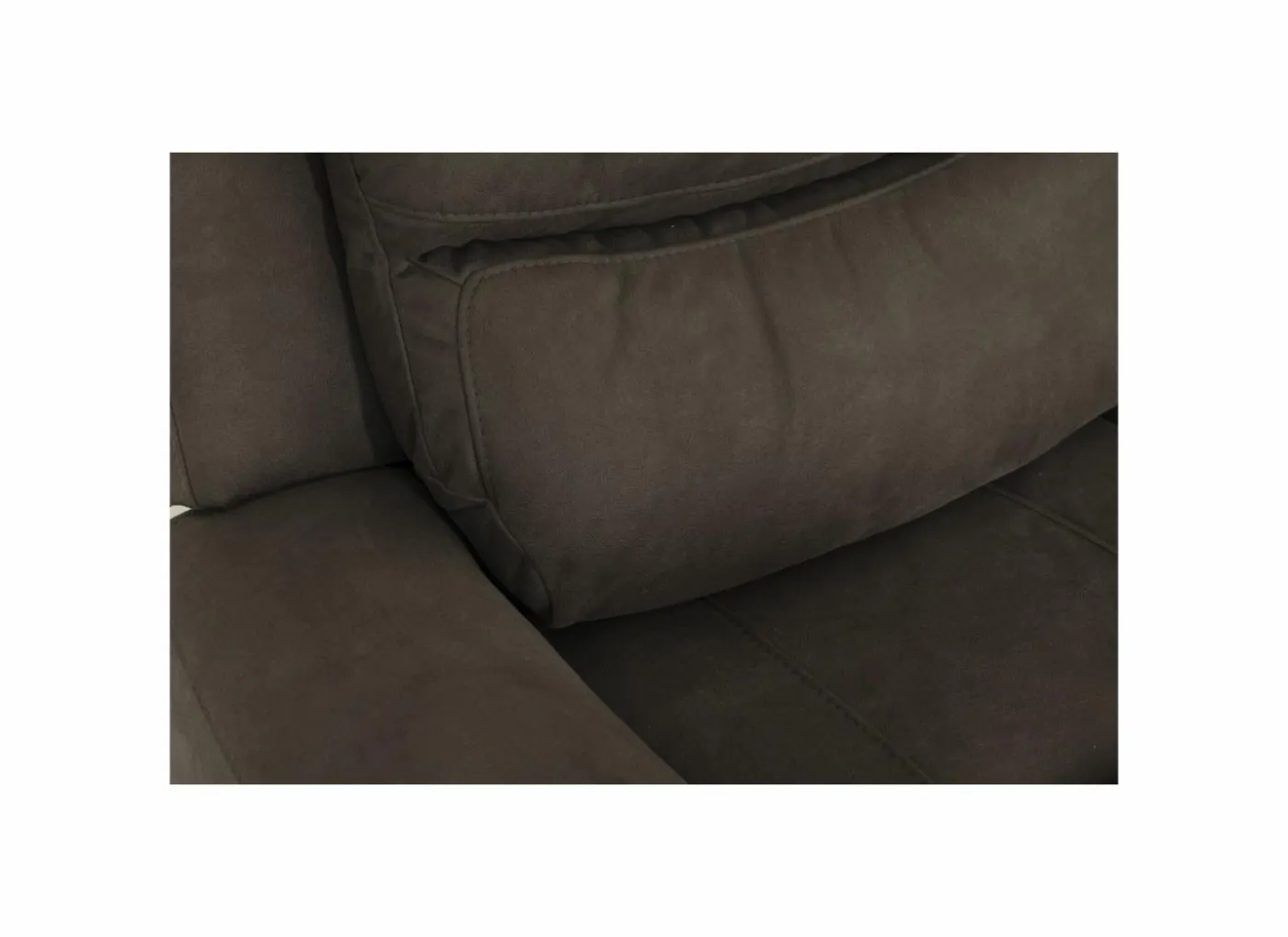 Zetel Cluny 3+2+1-zit - stof - bruingrijs met relax