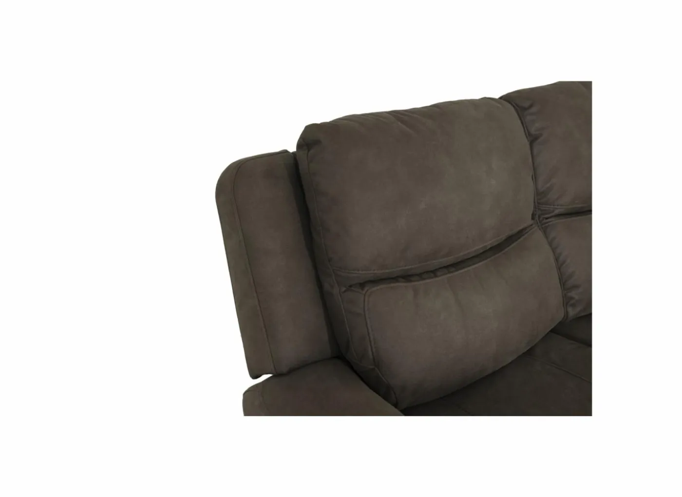 Zetel Cluny 3+2+1-zit - stof - bruingrijs met relax