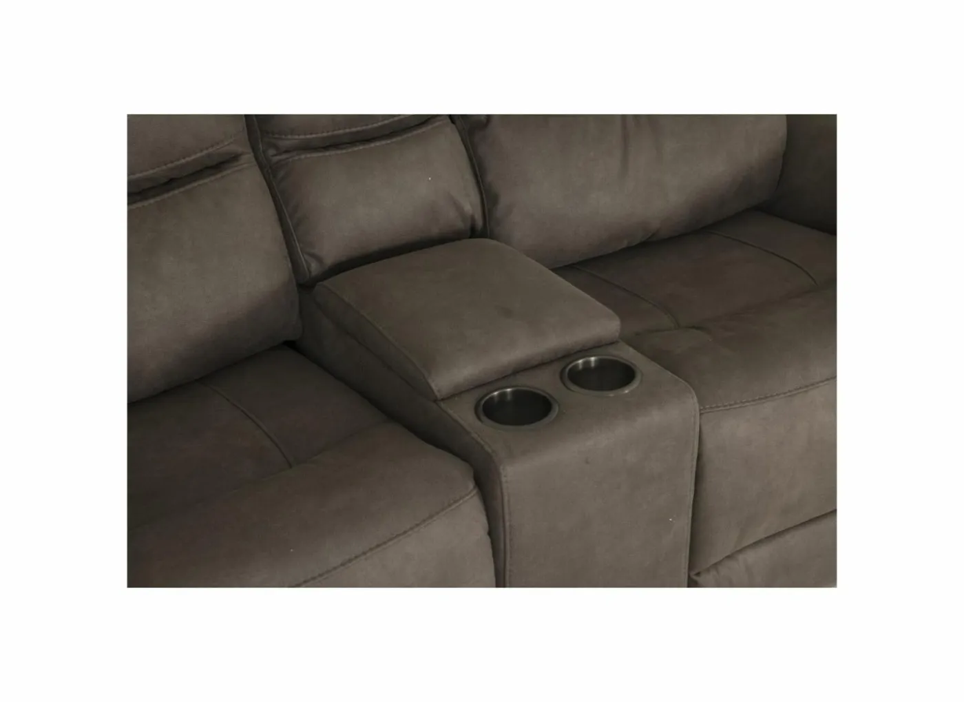 Zetel Cluny 3+2+1-zit - stof - bruingrijs met relax