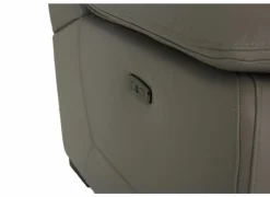 Zetel Curry 2,5+2+1-zit - leder - asgrijs met relax