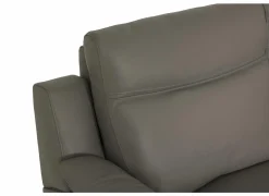 Zetel Curry 2,5+2+1-zit - leder - asgrijs met relax