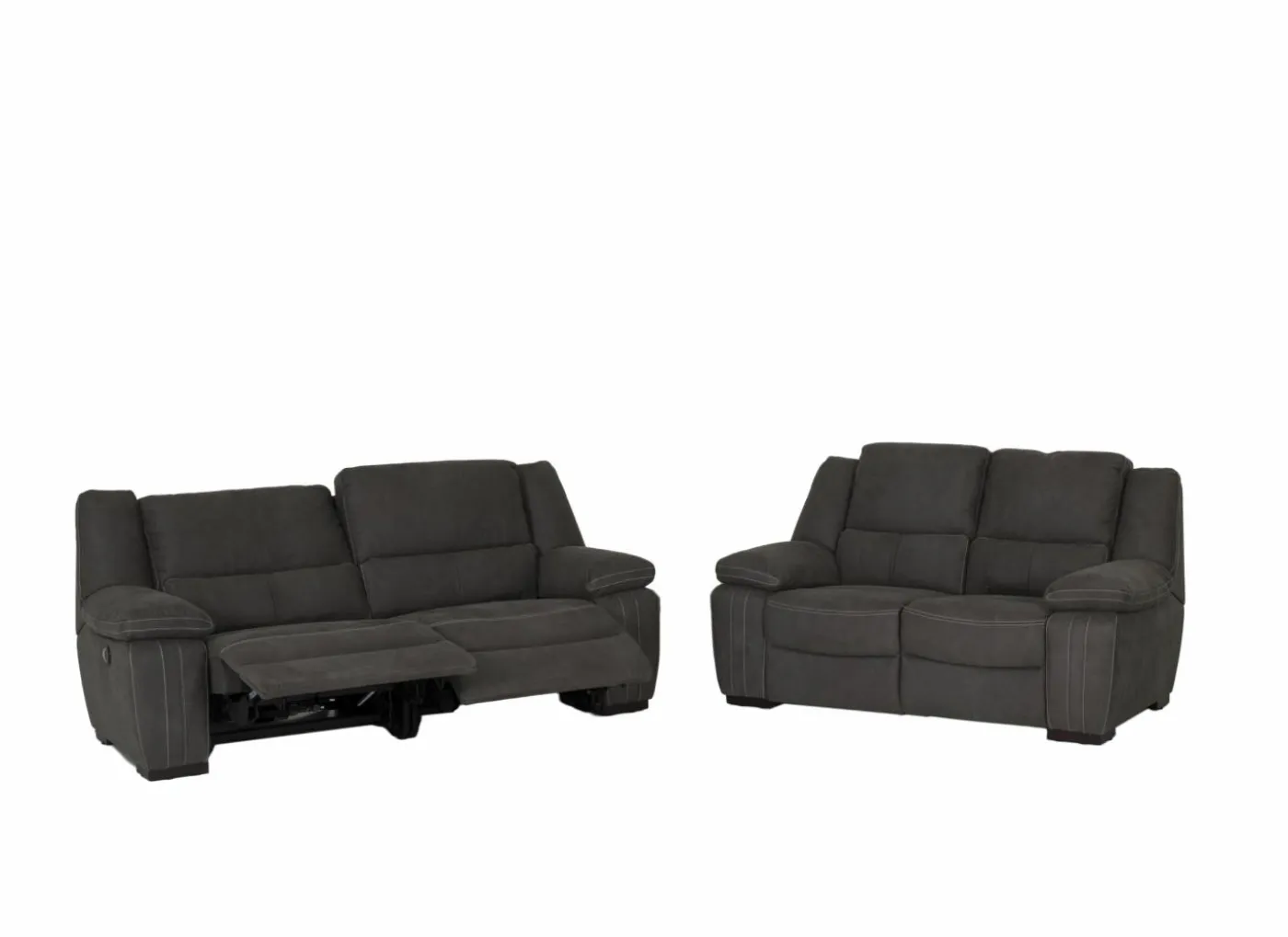 Zetel Elle 3+2-zit - stof - bruin met relax