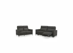 Zetel Feet 3+2-zit - microvezel - bruingrijs met relax