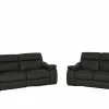 Zetel Final 2,5+2-zit - leder - shalegrey met relax