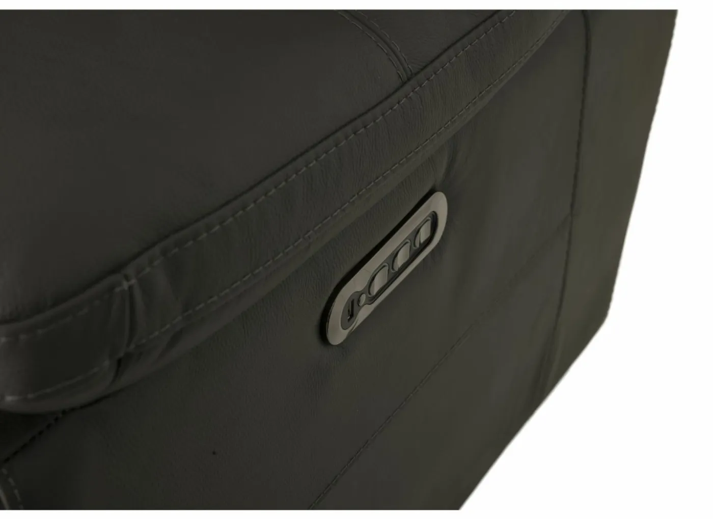Zetel Folk 2,5+2+1-zit - leder - antraciet met relax