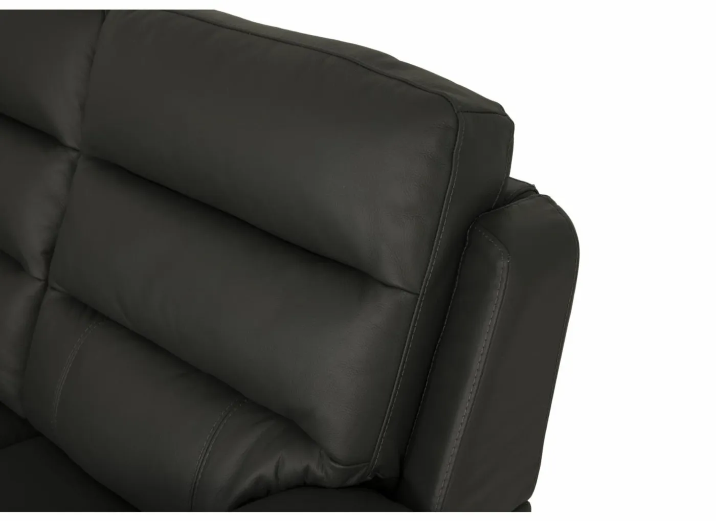Zetel Folk 2,5-zit - leder - antraciet