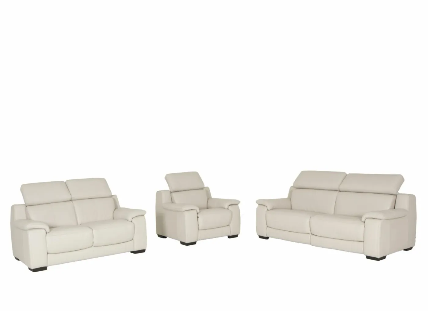 Zetel Grass 2,5+2+1-zit - leder - frost