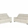 Zetel Grass 2,5+2-zit - leder - frost
