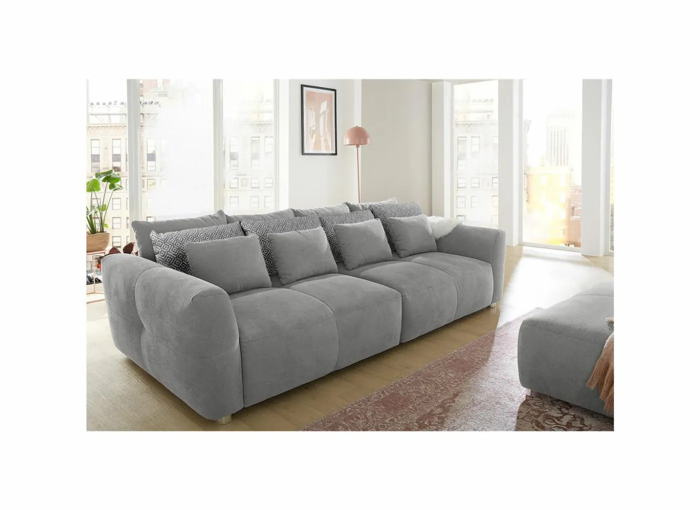 Zetel Gulliver 4-zit - stof - grijs