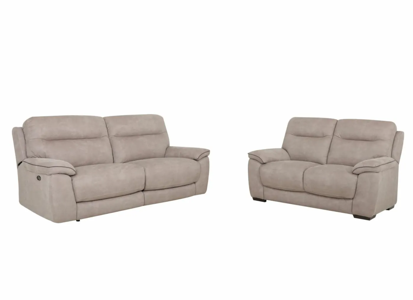 Zetel Judd 2,5+2-zit - stof - silver grey met relax