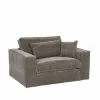Zetel Marlon 1-zit - stof - bruin